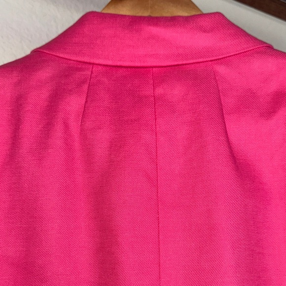 J. Crew : Parke Blazer in Bright Pink Stretch Linen Blend - Size 0 - Picture 10 of 15